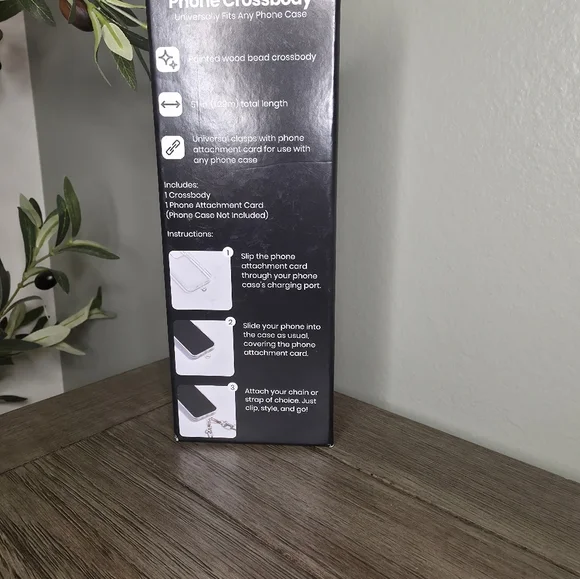 Beaded Phone Crossbody Strap - Light Blue - Picture 3 of 4